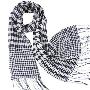 恒源祥 澳洲羊毛千鸟格长围巾披肩礼盒装(WO023-黑白格)