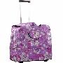 AOTENI奥特尼 时尚女士拉杆包登机包旅行包(紫色小花)