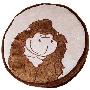 NICI 圆形立体靠垫抱枕 毛毛猴 褐色