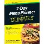 7-Day Menu Planner for Dummies (平装)