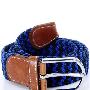 ROMAN罗曼 韩版中性帆布个性时尚弹力皮带/腰带-礼盒装-蓝/黑0010(新款)