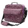 surelaptop紫色鳄鱼纹15-17寸手提单肩两用笔记本电脑包