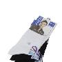 健将 男式休闲短袜 白/黑/黑 22491B