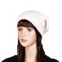 柏汇优品 韩版女士棉毛镶钻保暖帽时装帽BH1150乳白色