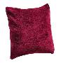 玛克家纺素色珊瑚绒靠垫-紫红色(真空包装)