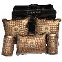 蒂索 TISO 高级精品B字抱枕五件套 TS101 金色（设计时尚 做工精细 柔软舒适）